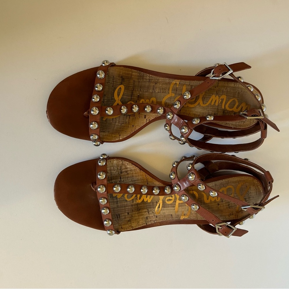 Sam Edelman Brown Leather Gladiator Sandals